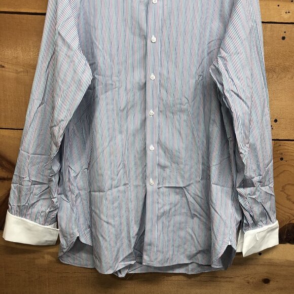 Turnbull & Asser Striped French Collar Dress Shirt Button Down Mens Size 17-43 - Picture 4 of 10